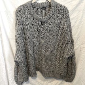 Aerie grey knit sweater